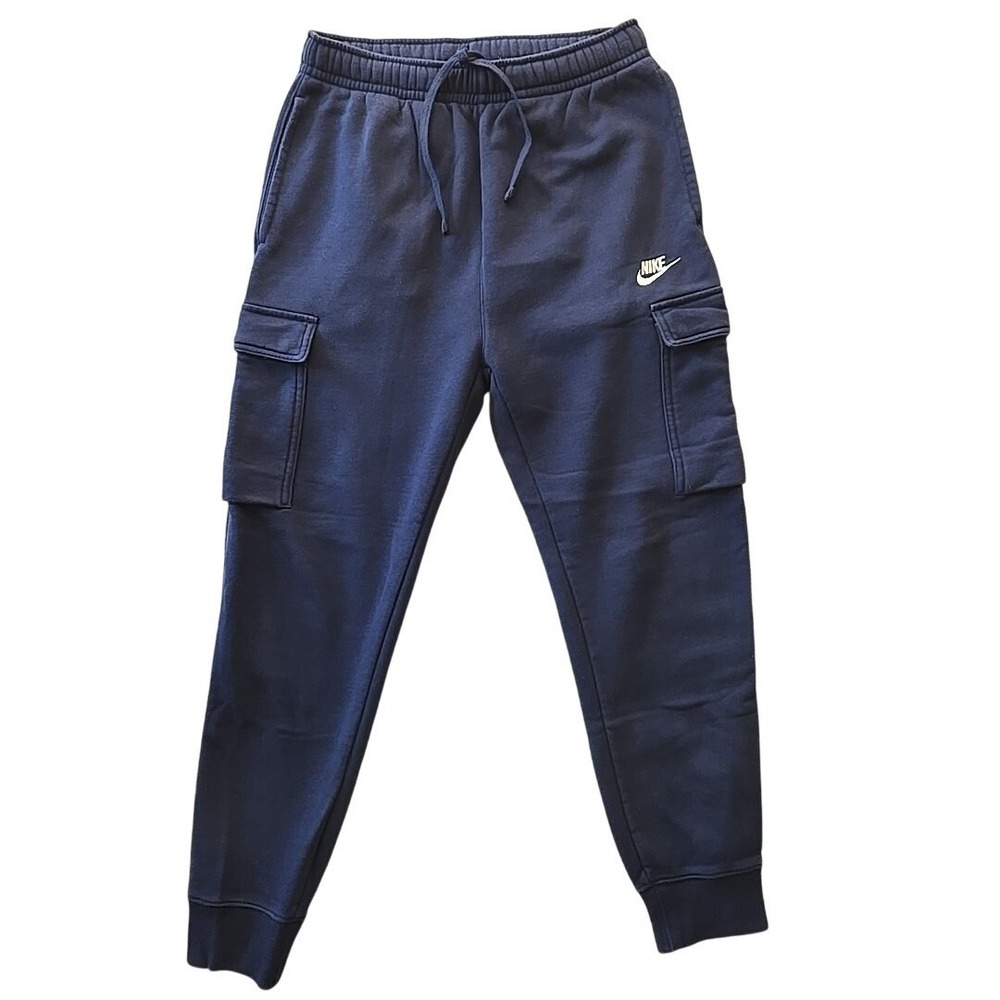 Nike Sweatpants Men's Small Blue Club Fleece Cargo Joggers CD3129-410